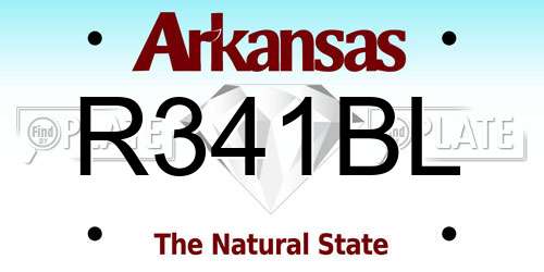 R341BL Arkansas License Plate