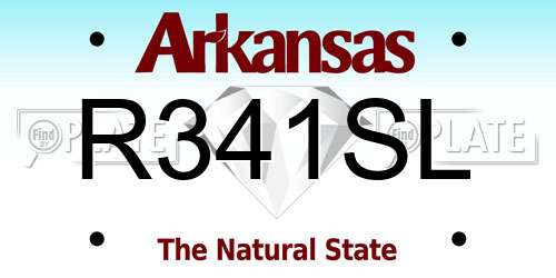 R341SL Arkansas License Plate
