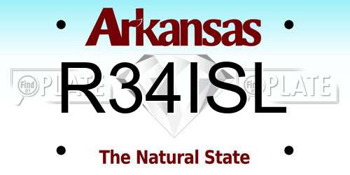 R34ISL Arkansas License Plate