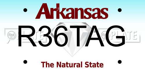 R36TAG Arkansas License Plate