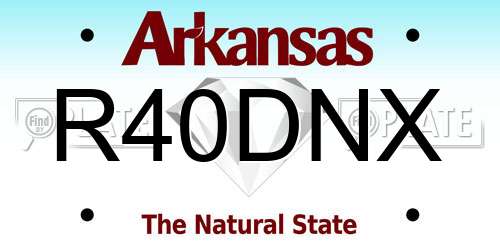 R40DNX Arkansas License Plate