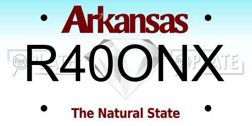 R40ONX Arkansas License Plate