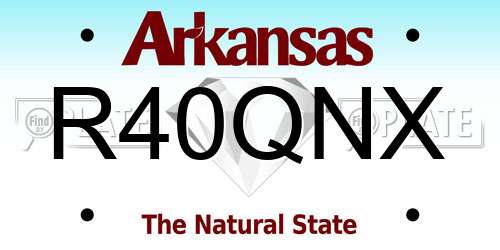 R40QNX Arkansas License Plate