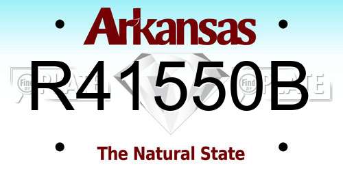 R41550B Arkansas License Plate