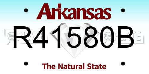 R41580B Arkansas License Plate