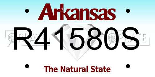 R41580S Arkansas License Plate