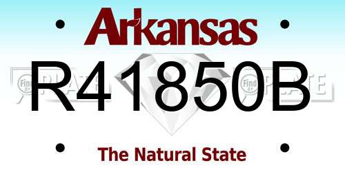 R41850B Arkansas License Plate