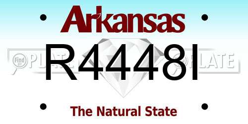 R4448I Arkansas License Plate
