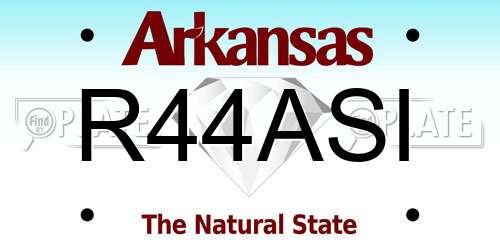 R44ASI Arkansas License Plate
