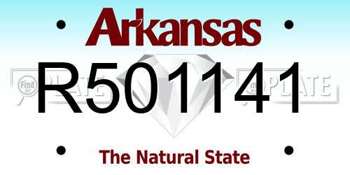 R501141 Arkansas License Plate