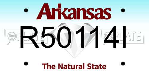 R50114I Arkansas License Plate