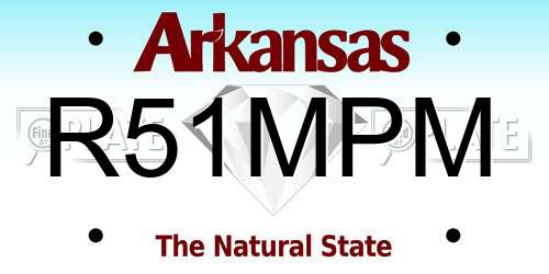R51MPM Arkansas License Plate