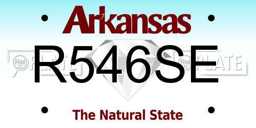 R546SE Arkansas License Plate