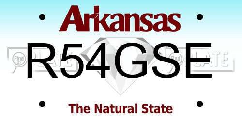 R54GSE Arkansas License Plate