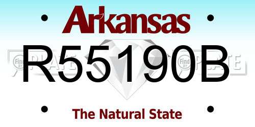 R55190B Arkansas License Plate