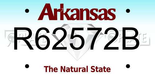 R62572B Arkansas License Plate