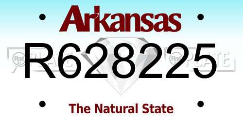 R628225 Arkansas License Plate