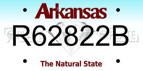 R62822B Arkansas License Plate