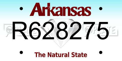 R628275 Arkansas License Plate