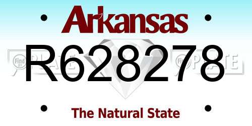 R628278 Arkansas License Plate