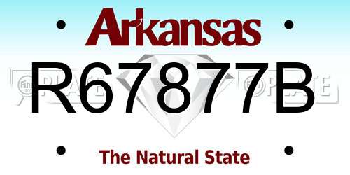 R67877B Arkansas License Plate