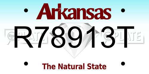 R78913T Arkansas License Plate