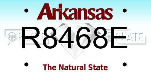 R8468E Arkansas License Plate