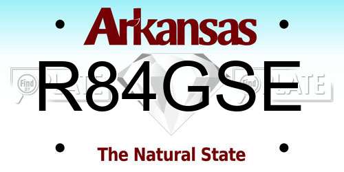R84GSE Arkansas License Plate