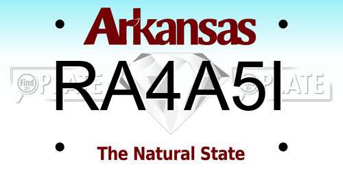 RA4A5I Arkansas License Plate
