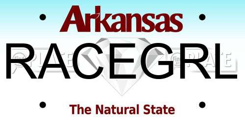 RACEGRL Arkansas License Plate