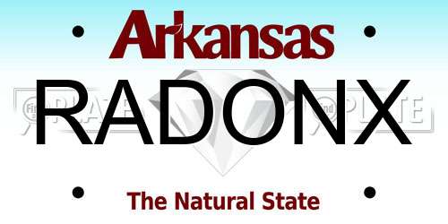 RADONX Arkansas License Plate