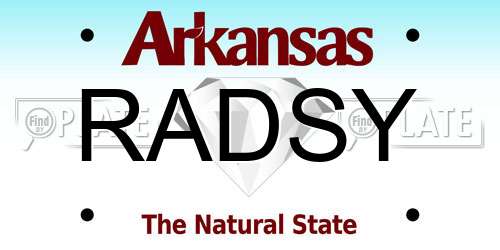 RADSY Arkansas License Plate