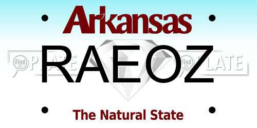 RAEOZ Arkansas License Plate