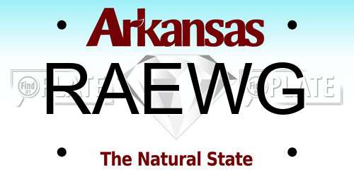 RAEWG Arkansas License Plate