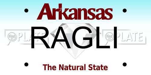 RAGLI Arkansas License Plate