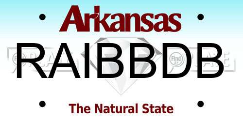 RAIBBDB Arkansas License Plate