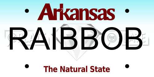 RAIBBOB Arkansas License Plate