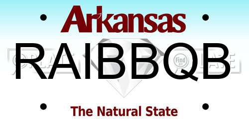 RAIBBQB Arkansas License Plate