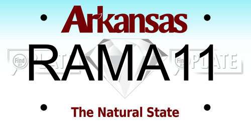 RAMA11 Arkansas License Plate