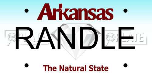 RANDLE Arkansas License Plate