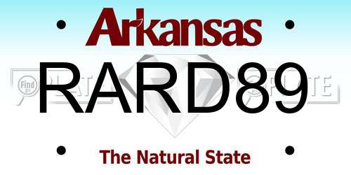 RARD89 Arkansas License Plate
