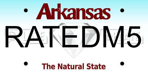 RATEDM5 Arkansas License Plate