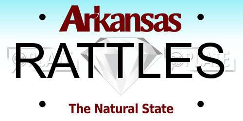 RATTLES Arkansas License Plate