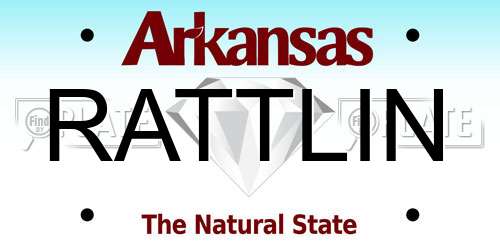 RATTLIN Arkansas License Plate