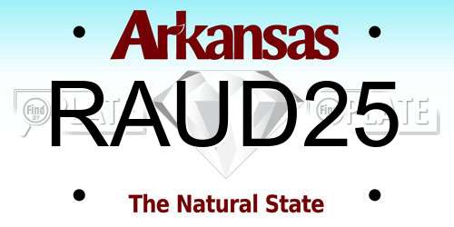 RAUD25 Arkansas License Plate