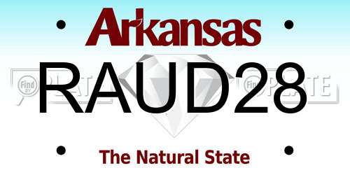 RAUD28 Arkansas License Plate