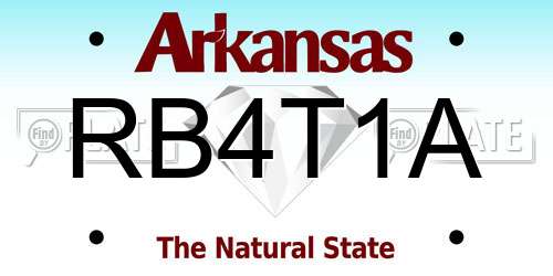 RB4T1A Arkansas License Plate