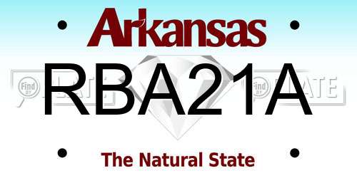 RBA21A Arkansas License Plate