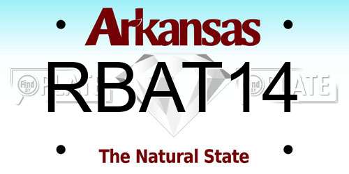 RBAT14 Arkansas License Plate