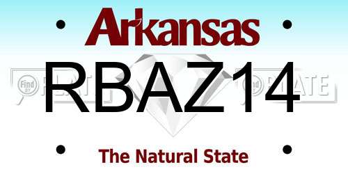 RBAZ14 Arkansas License Plate